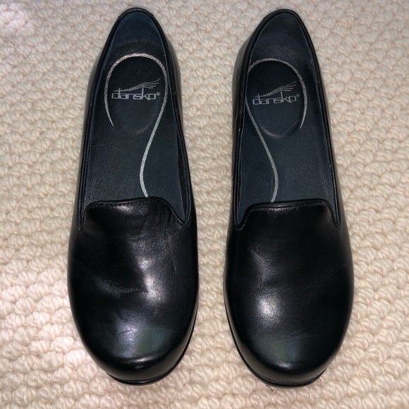 Dansko Black Leather Olivia Loafer sz 38 - Picture 2 of 6
